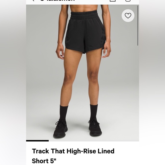 NWT Lululemon Track That shorts 5” lined - Picture 3 of 7